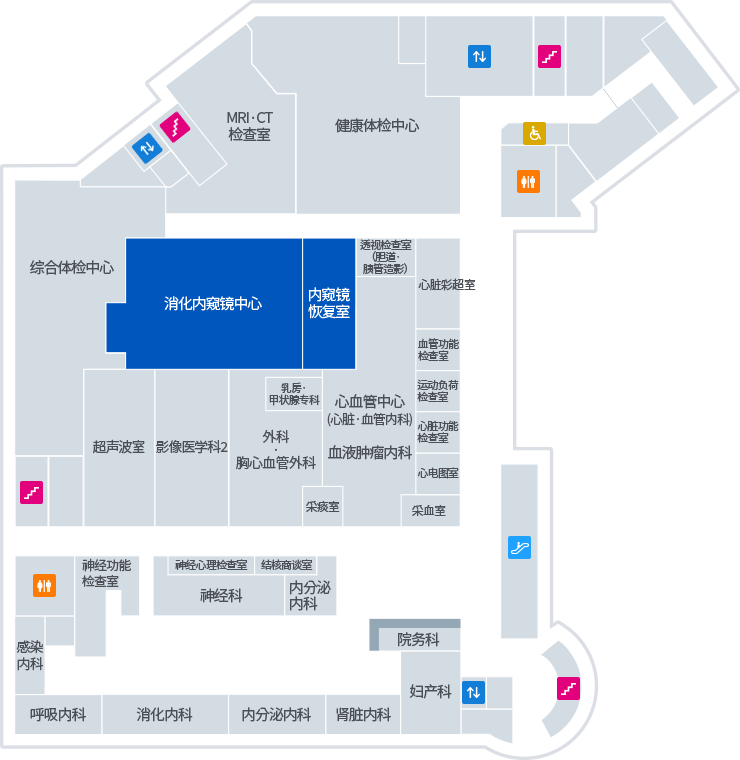 소화기내시경센터 층별안내 이미지