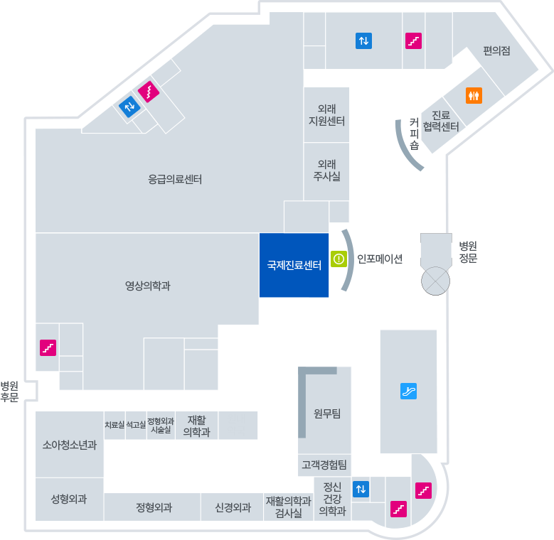 국제진료센터 층별안내 이미지